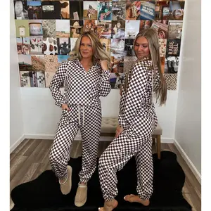 Your Best Days Checkered Jogger Set