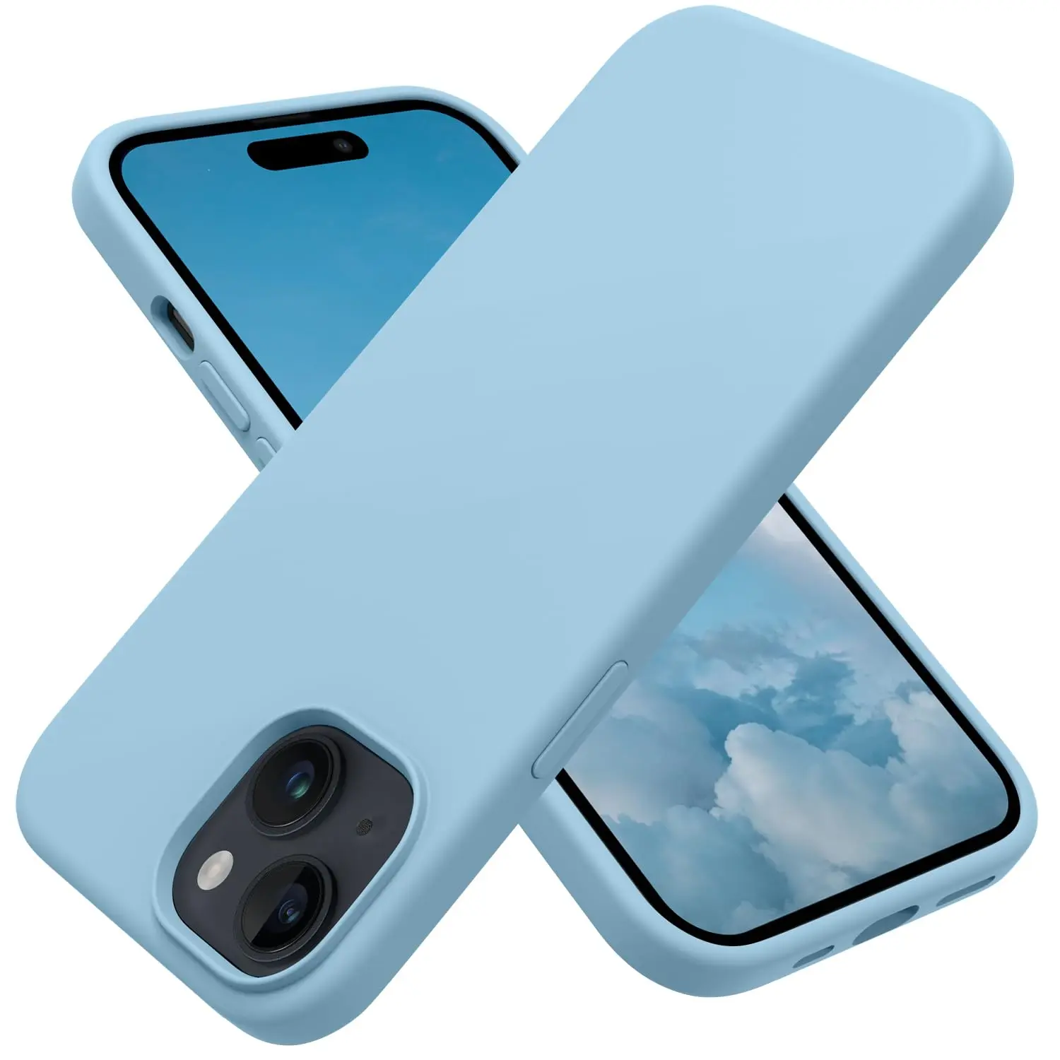 OTOFLY Compatible with iPhone 15, Liquid Silicone Case for 15, Full Body Protective Cover, Shockproof, Slim i Phone Case, 6.7 inch Cellphone Accessories, Devices Protection, Smartphone Phonecase apple silicone Protector Casing