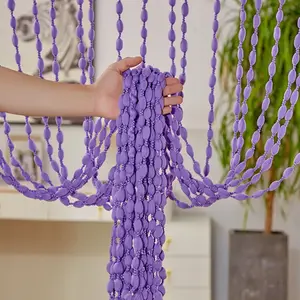 Boho Wooden Bead Curtain - Bohemian Door Room Divider