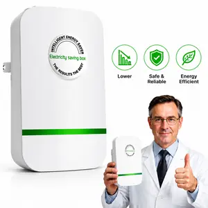 2026 Power Plug Pro Electricity Saving Box Power Factor Optimizer Plug In Energy Saving Device Voltage Stabilizer Automatic Power Management Plug For Home Office Intelligent Electrical Support Device(lumens light)