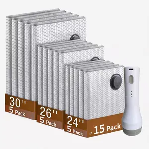 【Summer vibes】X7 Cordless Travel Vacuum Storage Compression Bag Organiser Set with Rechargeable Air Pump (15-Pack), 3 Sizes, 140L/Min Powerful Air Removal, Waterproof Reusable Bags for Travel, Carry-On Suitcases