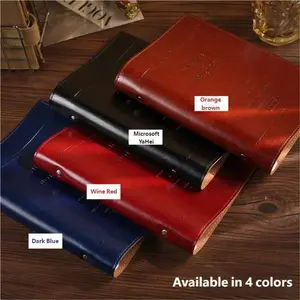 New High-Value Business Notebook, Soft Leather Ring-Bound A5 Notebook, Detachable Cover, Office Journal, Lined Paper, School & Gift Use