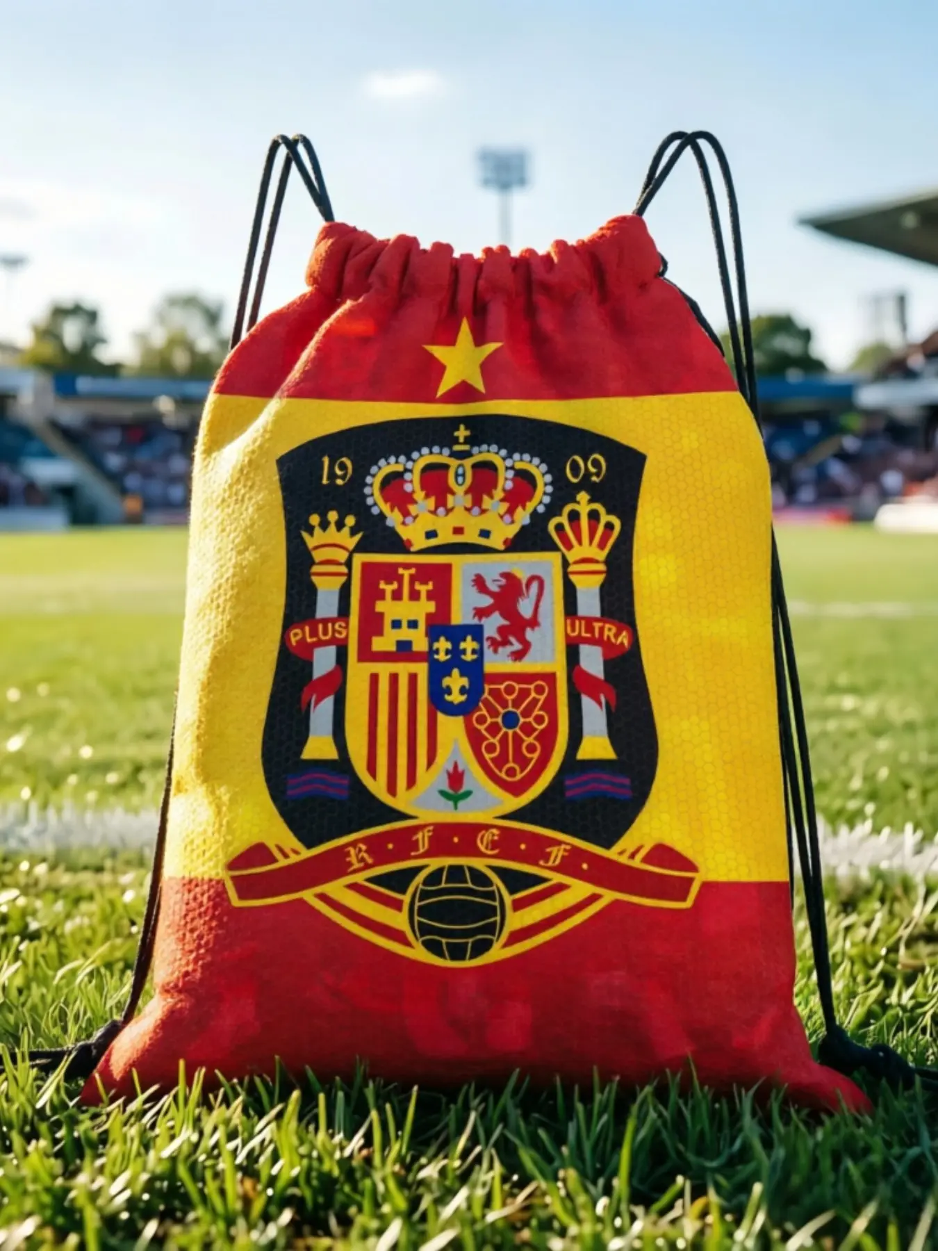 1 pc Spain Football Kawaii Drawstring Bags Hiking Shoe Clothes Storage Multi-function Teen Portable Rucksack Pouch Match Day Essentials