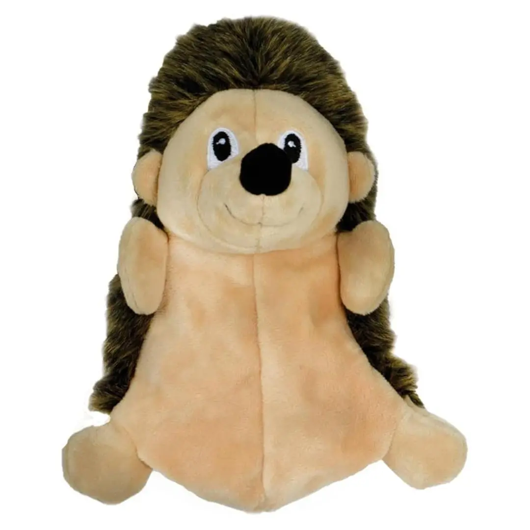 Snuggle Puppy Tender-Tuffs Crinkle - Large Tough Plush Stuffed Hedgehog Animal Dog Toy with Puncture Resistant Squeaker and Super Strong Seams