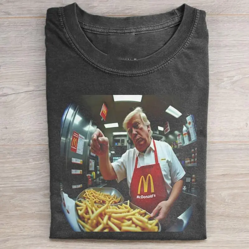 Funny Trump Working At McDonald T-shirt, Donald Trumpp Graphic Funny Shirt, Take Your Order Shirt, Sarcastic Shirt