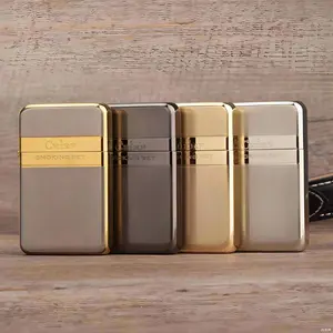 New Cool Gadgets Vintage Fuel Lighter, Ultra Thin Metal Luxury Portable Lighter, Classic Oil Flame Igniter For Outdoor & Daily Use, Stylish Collectible Lighter, Perfect Holiday & Birthday Gift For Boyfriend, Father, Elders & Friends, Premium Metal Constru