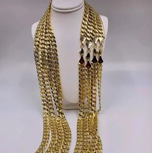 Cuban link style necklace gold-plated 24"inches cut style 20"inches 24"inches 30"inches available