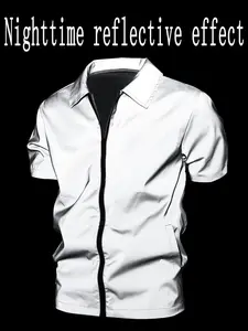 Outdoor Sports Cycling Suit, Reflective Fabric for Night Visibility, Special Material, Reflective T-Shirt, Ideal for Bike Riding, Premium Outdoor Apparel, Cycling Sports Wear