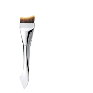 Double-Ended Fish Tail No-End Foundation Brush Crescent Arc Flat Head Ultra-Thin Base Makeup Mask Brush Beauty Makeup