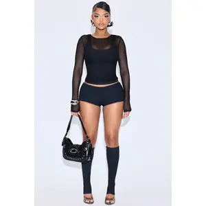 Brixley 3 Piece Double Lined Short Set - Black Brixley 3 Piece Double Lined Short Set - Black