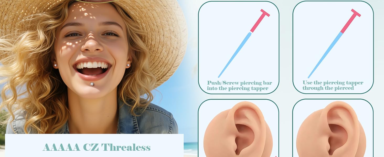 13Pcs 20G/18G/16G Flat Back Earrings Stud 316L Surgical Stainless Steel Threadless Push in Nose Stud Tragus Helix Lip Medusa Piercing Jewelry