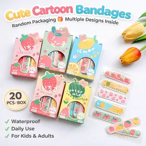 Cute Cartoon Bandages – 20PCS Adhesive Plasters for Minor Cuts (Random Designs)