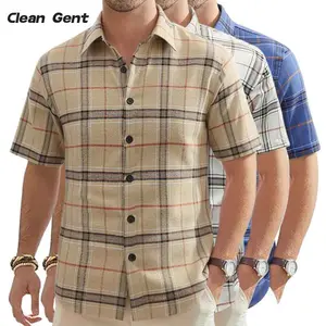 Gent3/2/1 men’s plaid print button shirt set featuring a regular fit, casual long sleeves, and a turn-down collar—suitable for all seasons. A classic plaid pattern that never goes out of style, soft, skin-friendly, breathable, and comfortable. Versatile a