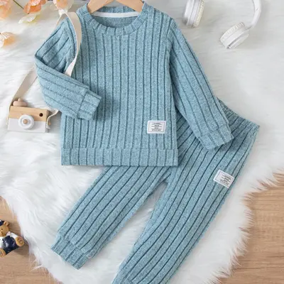 FYBITBO Toddler Baby Girl Ripped Jeans Outfit,Ruffle Crop Tops Shirt&Denim Pants,Infant Girl Fashion 2Pcs Clothes Set (3-4T,A-Black