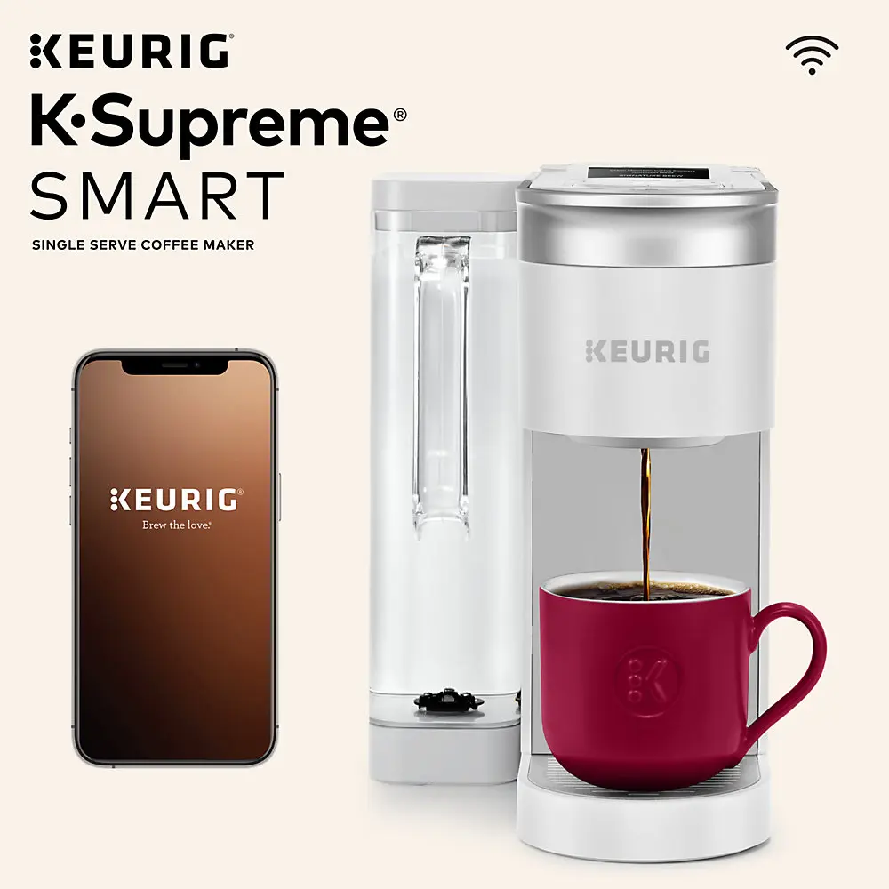 Keurig K-Supreme SMART Single Serve Coffee Maker - Remote Brew, Customized Brew Settings, Make Iced and Hot Coffee