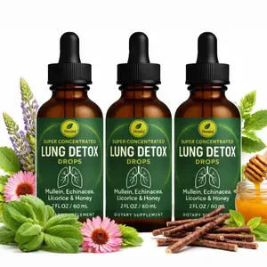 Herbal Lung Support Drops | Mullein, Echinacea, Licorice & Honey | Daily Respiratory Wellness Liquid 60ml