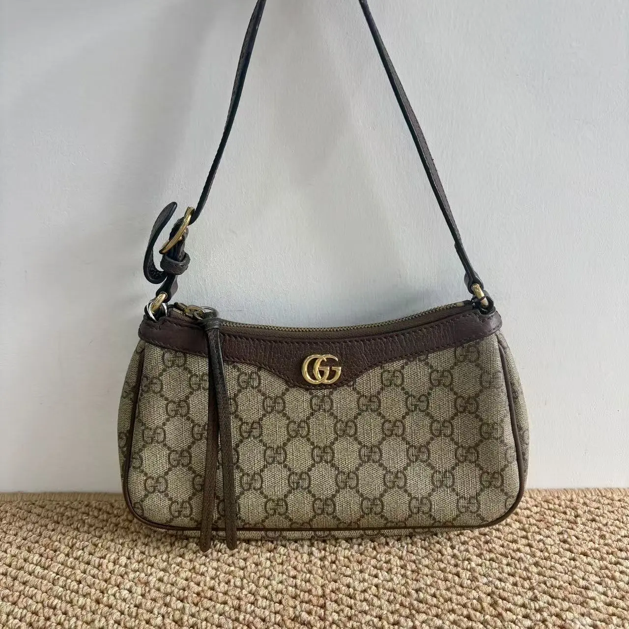 Pre-owned GUCCI GG Supreme Ophidia Hobo Bag Shoulder Underarm Bag Handbag
