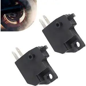 Universal 2-pin Left & Right Front Brake Light Stop Disc Brake Switch for Motorcycle and Off-Road Vehicles (Black)