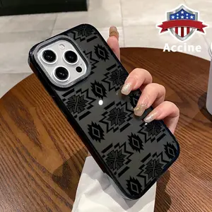 Western Noir Elements Case for iPhone 16 15 14 Pro Max 13 12 11 Plus Anti-Yellowing Shockproof Lightweight Transparent soft Cover