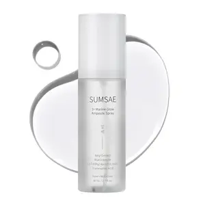 3+ Marine Glow Ampoule Spray, 3-in-1 Korean Hydrating Face Mist, Toner & Makeup Setting Spray, Non-Sticky Facial Mist for Dewy-Looking Skin, All Skin Types, 80ml / 2.70 fl oz