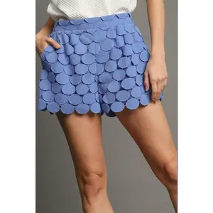 Full Size Polka Dot Lace Shorts Plus Size