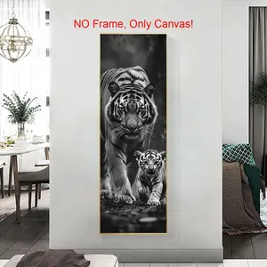 Tiger Pattern Canvas Painting without Frame, Modern Animal Art Poster, Wall Art Decor for Home Living Room Bedroom Office, Ornaments