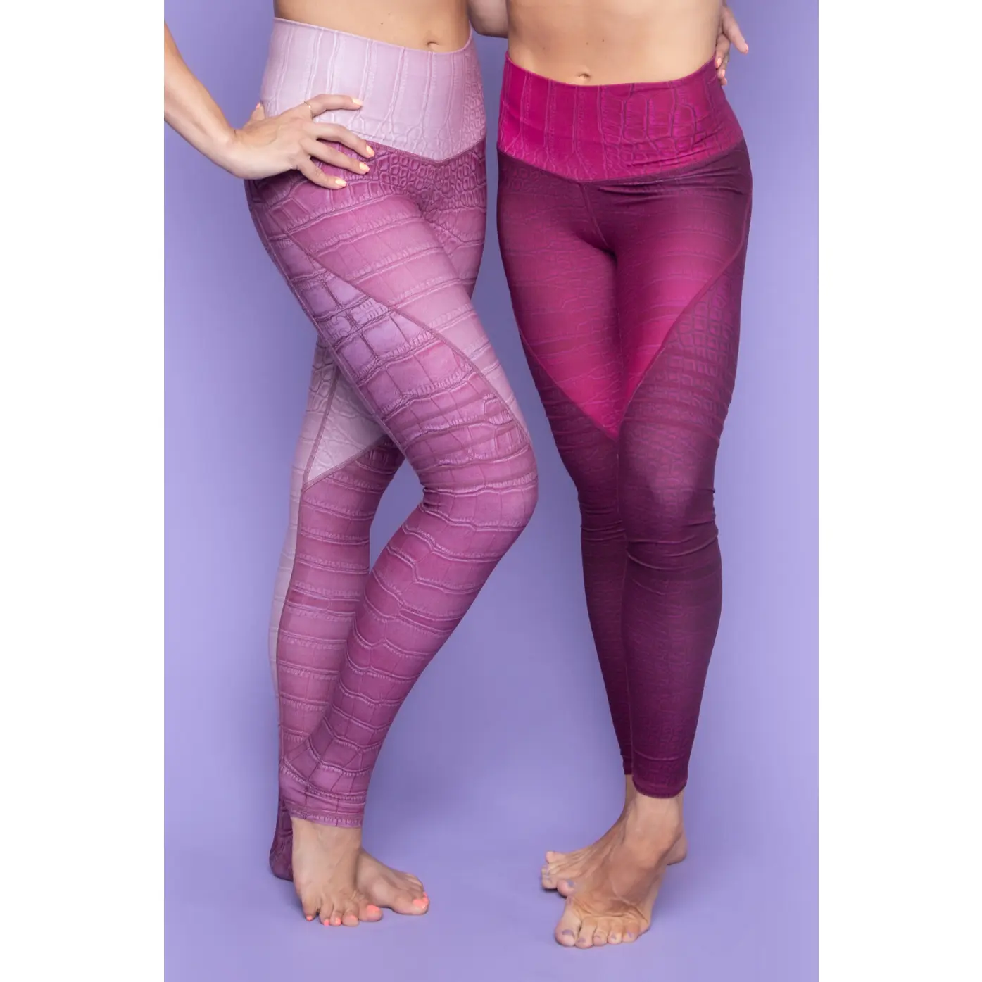 Croc High Waisted Slice Legging - Mauve