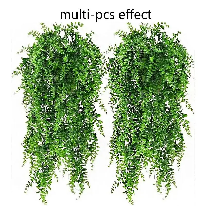 Artificial Hanging Boston Fern, suitable for indoor and outdoor decoration, weddings, exhibitions, and realistic artificial plant decoration for activities such as Thanksgiving, Christmas, and Halloween, Artificial Boston Ferns