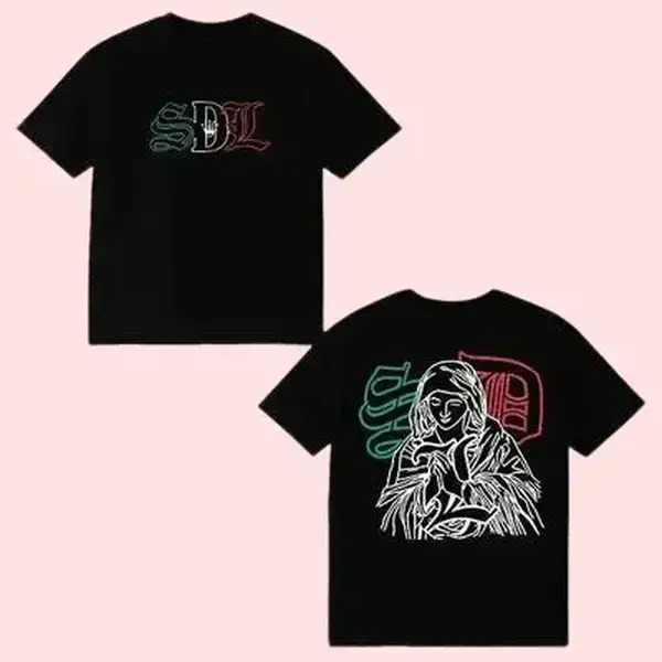Sdl Virgin Mary-Inspired Youth Tee and Adult Tee 2-Sided, Sdl Clothing, Fashion Cotton, Full Colors, Full Sizes, For Men