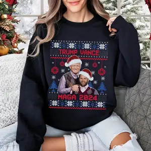 Trump Vance 24 Ugly Sweater Christmas, Trump 2024 Sweatshirt, President Trump Hoodie, Republican T-Shirt, Republican Gifts Support Trump Shirt 246