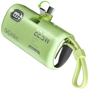 GEARit Lifestyle Series - 5000mAh Power Bank 3 Ports with Build in USB C and Lightning Connector GEARit Lifestyle Series - 5000mAh Power Bank 3 Ports with Build in USB C and Lightning Connector