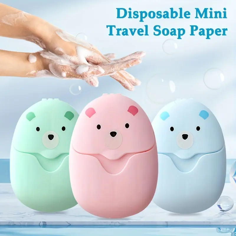 50pcs/set Portable Mini Soap Paper for Hand Washing, Travel, Camping & Hiking - Disposable & Convenient, Clean