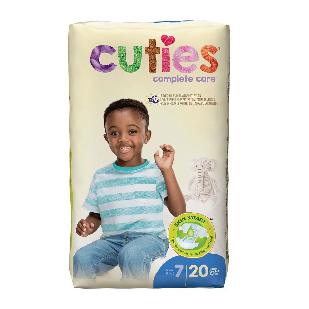 Cuties Complete Care Baby Baby Diaper Size 7, Over 41 lbs. CRD701, 80 Ct Cuties Complete Care Baby Baby Diaper Size 7, Over 41 lbs. CRD701, 80 Ct