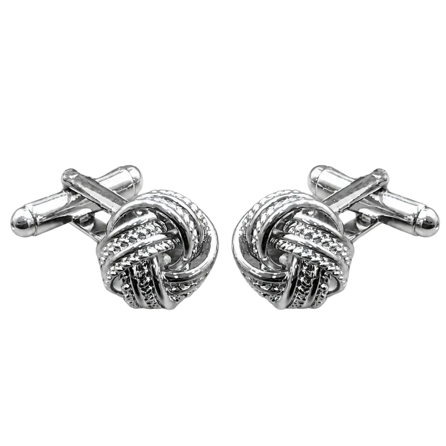 Knotted Silver Cufflinks