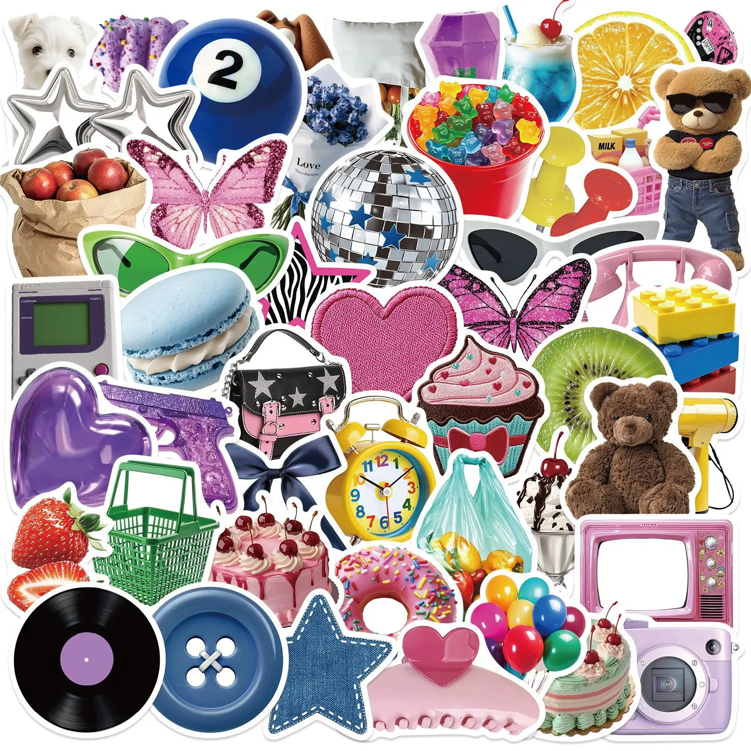 50pcs Cartoon Y2K Girl Graffiti Series Stickers, Sticker Decals, Decal Set, Car Decorative Sticker, Cool Car Decoration, Suitable for Faith Based Designs Such As Scrapbooks, Diaries, Laptops, Water Bottles, Cars, Etc., As Gifts with Positive Information