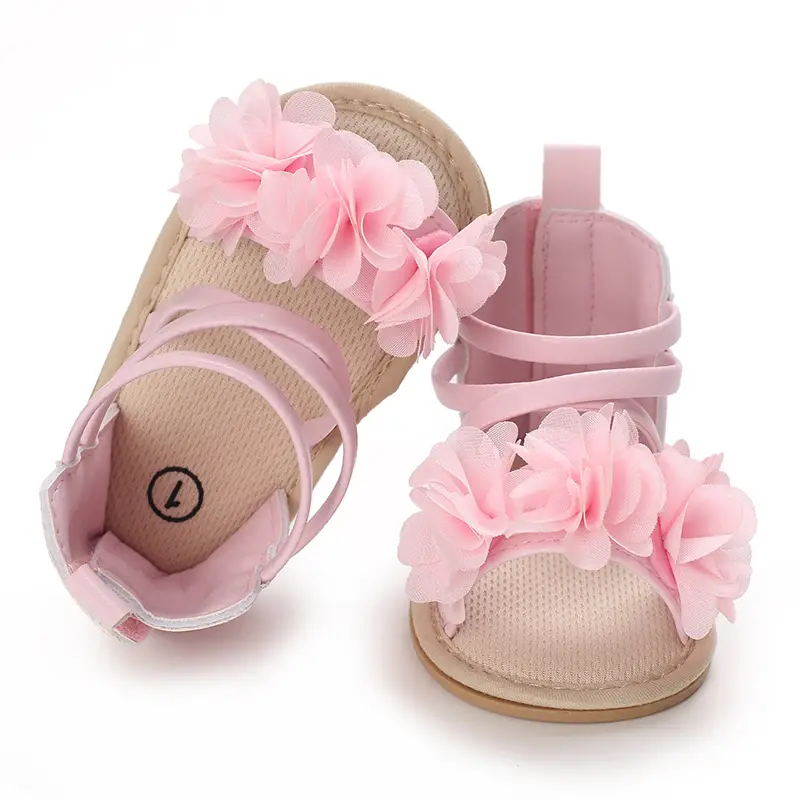 Cute flower baby sandals soft and comfortable children's shoes