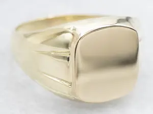 Vintage Rectangle Top Signet Ring