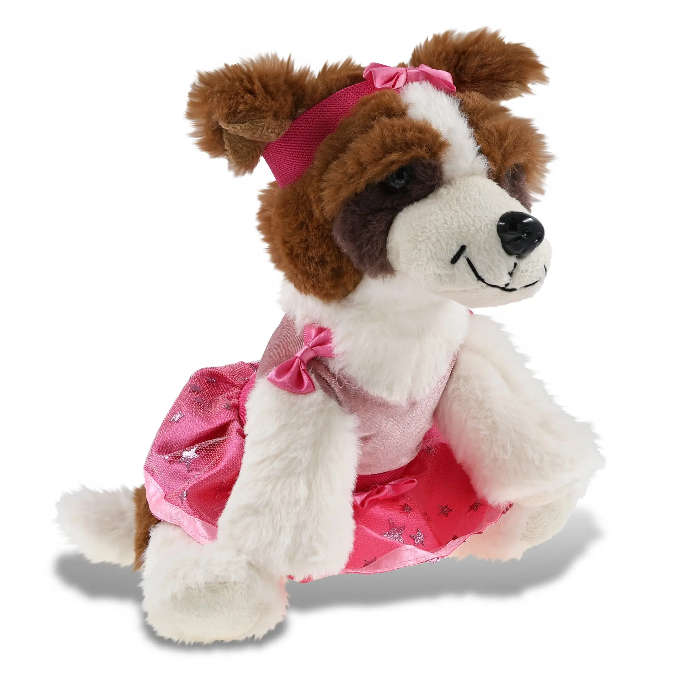 SUPER SOFT PLUSH - ST. BERNARD DOG WITH BALLERINA DRESS UP