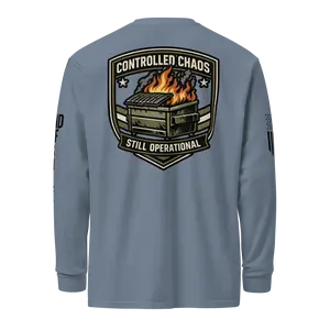 Dumpster Fire Controlled Chaos heavyweight long-sleeve shirt