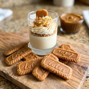 Cookie Butter Sundae Dessert Candle - Biscoff Scented Soy Wax - Hand-poured Gourmet Food Candle - Pretty Wax Bar