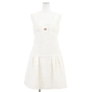 Pre-owned CHANEL Nylon Small Leather Goods Coco Cuba Tweed Dress