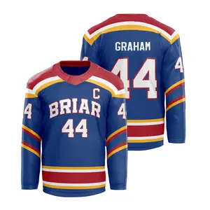 Off-Campus Senior Replica Blue Jersey - Briar University - #44 Garrett Graham