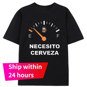 24 Hour Shipping I Need Beer Beer Fuel Gauge T-Shirt |   BeerTok Funny Spanish Beer Meme Graphic Tee |   Cinco de Mayo Fiesta Drinking Outfit |   Unisex Mens Womens Cotton Crewneck Short Sleeve Black Tee For Beer Lovers Latino Culture Fans