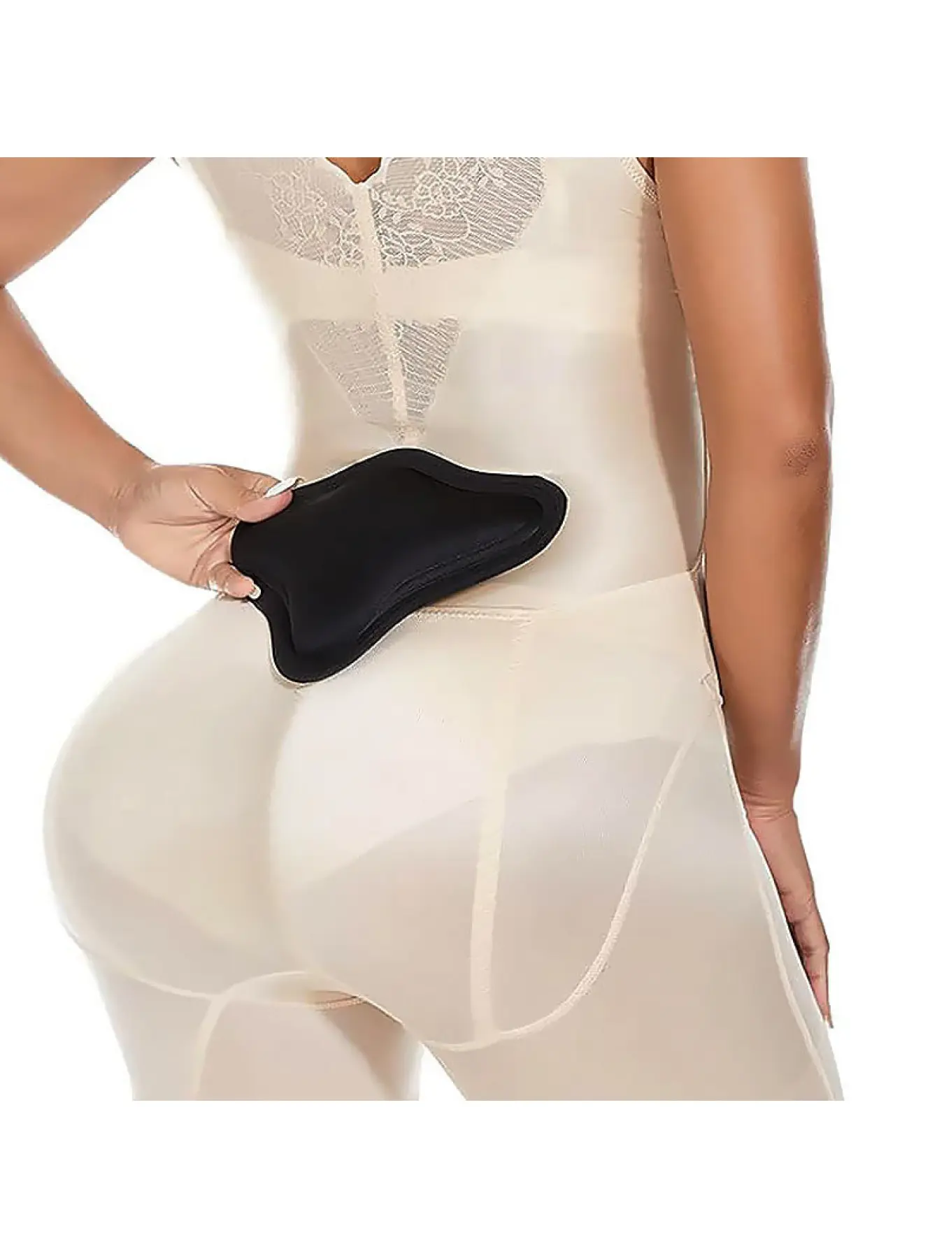 A foam back panel, high-quality lumbar support board for back support and comfort, abdominal shaping compression pad, Lower Back Wrap (black)