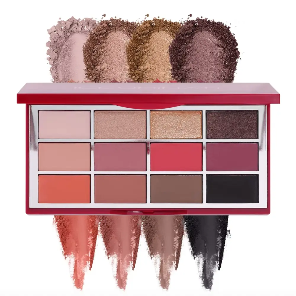 Blazed and Confused Eyeshadow Palette Illuminati Cosmetics | Makeup Shadow Neutrals Red Reds Brown Browns Clean Girl Alt Alternative Emo Goth Y2K Gyaru Korean Sparkly Matte Satin Longwearing Long Lasting Trendy Trending