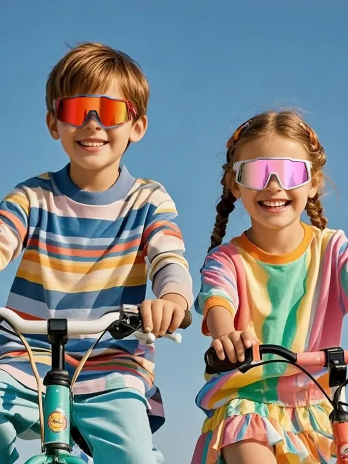 Youth Cycling Glasses with Polarised Lens, Sporty Wraparound Windproof  for Kids and Teens  Sports, Yes, Multi-Sports