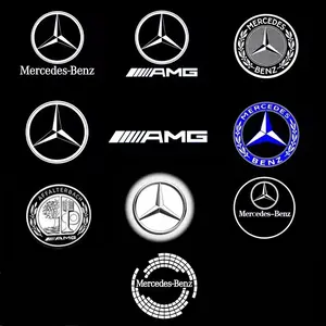 2Pcs LED Car Door Lights Welcome Light Logo Projector Ghost Shadow Lamps For Mercedes Benz CLA CLS E Class C207 A207 C Class C205 S205 Coupe W117 C117 W218 C218 CLA180 CLA200 CLA220 CLA250 Accessories