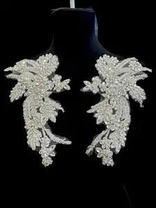 Gina Silver Rhinestone Applique