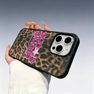 Premium Magnetic Case for iPhone11/12/13/14/15/16/17promax Pink Alphabet Leopard y2k cased MagSafe Ready,Anti-Fall,Springtok and Ultra-Thin Design | Perfect for Everyday Use iPhone case