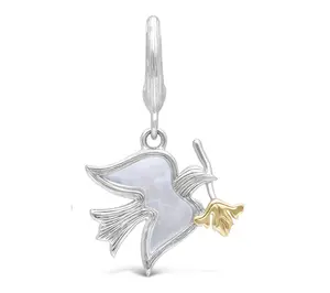 Ariva Sterling & 18K Clad Mother Of Pearl Peace Dove Charm